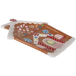Clayre & Eef 6CE1784 Petite assiette Maison en pain dépices Design 20x21x2 cm