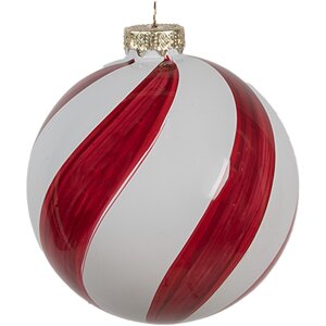 Clayre Eef Boule de Noël Ø12cm Rouge Blanc...