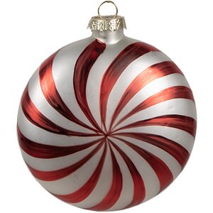 Clayre Eef Boule de Noël en verre Rouge Blanc 8x3x8...