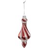 Clayre Eef 6GL4634 Boule de Noël 7x18 cm Rouge Blanc Verre Décorations de Noël
