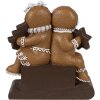 Clayre Eef Figurine de décoration de Noël Père Noël en pain dépice 11x4x13 cm brun