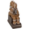 Clayre Eef Figurine de décoration de Noël Père Noël en pain dépice 11x4x13 cm brun
