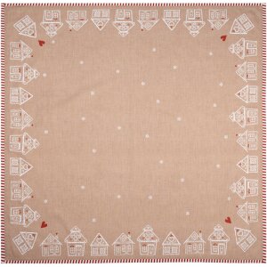 Clayre Eef Nappe Maison en pain dépices 100x100 cm...