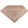 Clayre Eef Nappe Maison en pain dépices 100x100 cm brun coton style campagnard