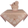 Clayre Eef Nappe Maison en pain dépices 100x100 cm brun coton style campagnard