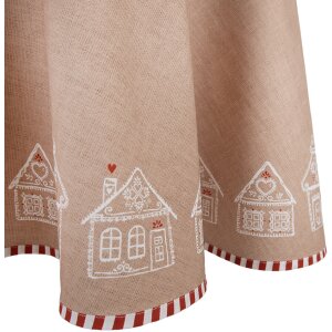 Clayre Eef Nappe ronde 170 cm brun coton maison en pain...