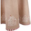 Clayre Eef Nappe ronde 170 cm brun coton maison en pain dépices style campagnard