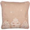 Clayre Eef GBB21 Taie doreiller Maison en pain dépice Marron Blanc 40x40 cm Coton Campagne
