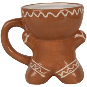 Clayre & Eef Tasse Bonhomme de pain dépice 325 ml Brun Tasse en céramique Noël