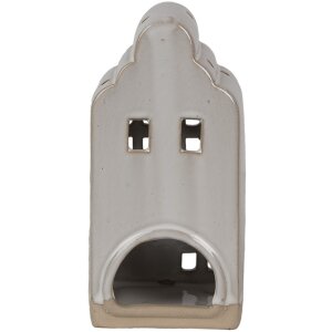 Clayre & Eef 6CE1790 Porte-bougie en porcelaine Maison Beige 9x8x18 cm style campagnard