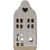 Clayre & Eef 6CE1790 Porte-bougie en porcelaine Maison Beige 9x8x18 cm style campagnard