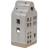 Clayre & Eef 6CE1790 Porte-bougie en porcelaine Maison Beige 9x8x18 cm style campagnard
