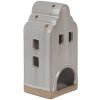 Clayre & Eef 6CE1790 Porte-bougie en porcelaine Maison Beige 9x8x18 cm style campagnard