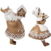 Clayre Eef Pendentifs de Noël Set de 2 pièces 13cm Marron Homme pain dépice Femme pain dépice