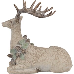 Clayre Eef Figurine de décoration Cerf brun...