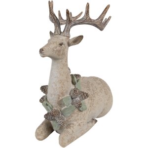 Clayre Eef Figurine de décoration Cerf brun...