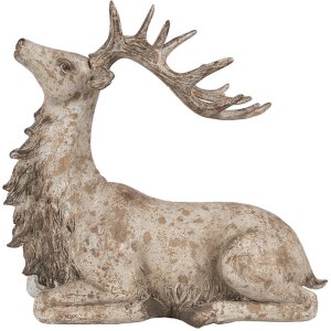 Clayre Eef Figurine de décoration Cerf Marron...