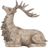 Clayre Eef Figurine de décoration Cerf Marron 29x15x27 cm Polyrésine Style rustique