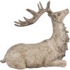 Clayre Eef Figurine de décoration Cerf Marron 29x15x27 cm Polyrésine Style rustique