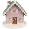 Clayre Eef Maison en pain dépices 12 cm Rose Polyrésine Décoration de Noël
