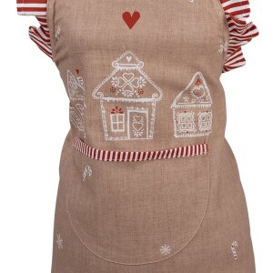 Clayre Eef Tablier de cuisine pour enfants Maison en pain dépices 48x56 cm Coton style campagnard