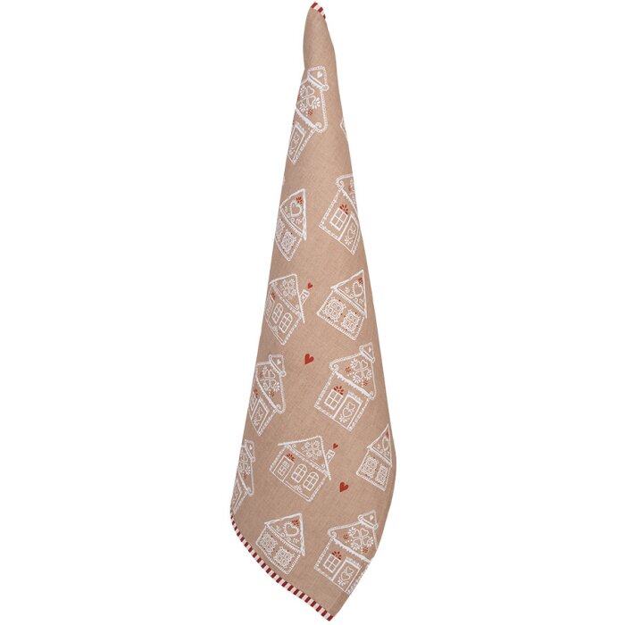 Clayre Eef GBB42-1 Torchon 50x70 cm Marron Maison en pain dépices Coton