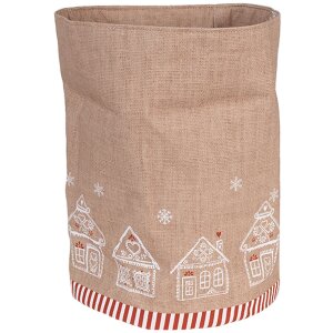 Clayre Eef GBB50 Panier à pain Maison en pain dépices Marron Rond coton Ø 15x16 cm