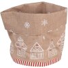 Clayre Eef GBB50 Panier à pain Maison en pain dépices Marron Rond coton Ø 15x16 cm