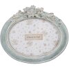 Clayre & Eef Cadre photo ovale 13x18 cm vert Vintage plastique verre
