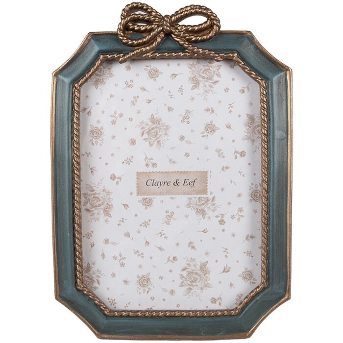 Clayre & Eef 2F1164 Cadre photo vert 16x2x22 cm 13x18 cm plastique verre