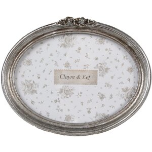 Clayre & Eef 2F1175 Cadre photo couleur argent Ovale...