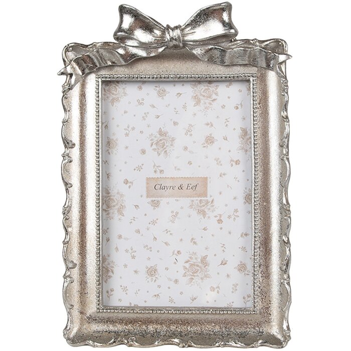 Clayre & Eef 2F1178 Cadre photo Argenté 14x3x21 cm 10x15 cm Romantique