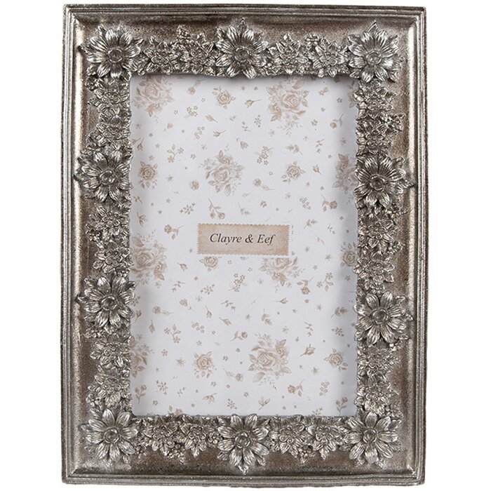Clayre & Eef 2F1181 Cadre photo argent 15x2x20 cm 10x15 cm Design vintage
