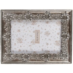 Clayre & Eef 2F1181 Cadre photo argent 15x2x20 cm 10x15 cm Design vintage