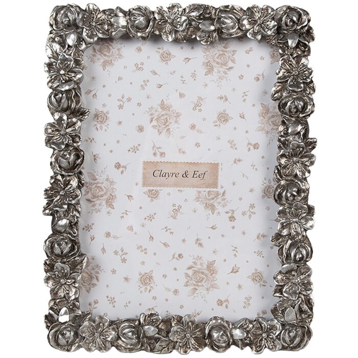 Clayre & Eef 2F1182 Cadre photo couleur argent 17x2x21 cm style rétro vintage