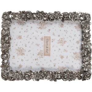 Clayre & Eef 2F1182 Cadre photo couleur argent 17x2x21 cm style rétro vintage