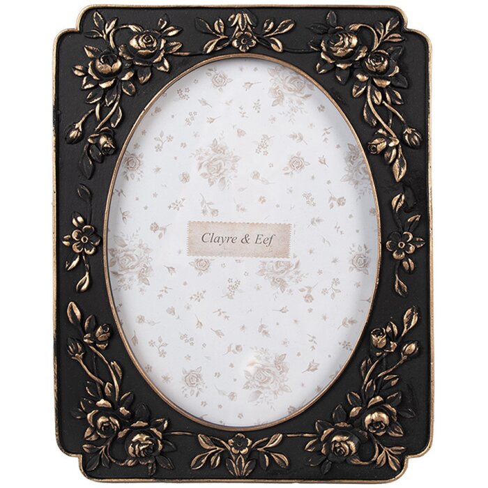 Clayre & Eef 2F1184 Cadre photo noir vintage 13x18 cm 17x2x22 cm