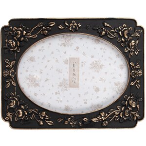 Clayre & Eef 2F1184 Cadre photo noir vintage 13x18 cm 17x2x22 cm