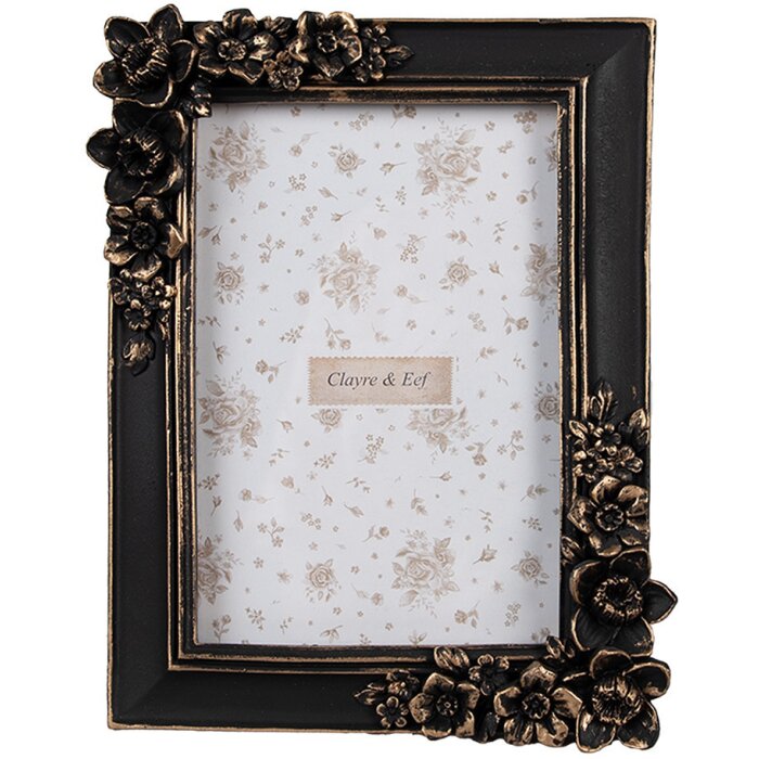 Clayre & Eef 2F1186 Cadre photo noir 15x2x20 cm Vintage style boho