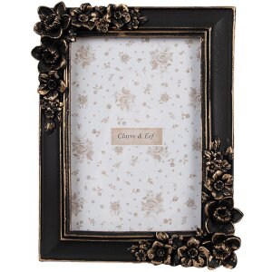 Clayre & Eef 2F1186 Cadre photo noir 15x2x20 cm Vintage style boho