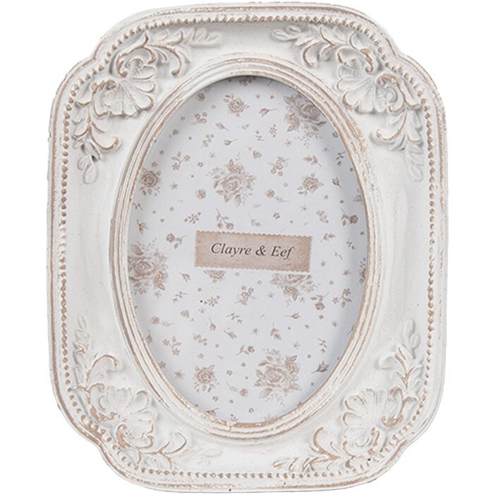 Clayre & Eef 2F1187 Cadre photo blanc 10x2x12 cm 6x9 cm Shabby Chic