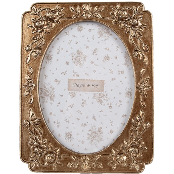 Clayre & Eef 2F1189 Cadre photo doré 14x2x19 cm pour photos 10x15 cm