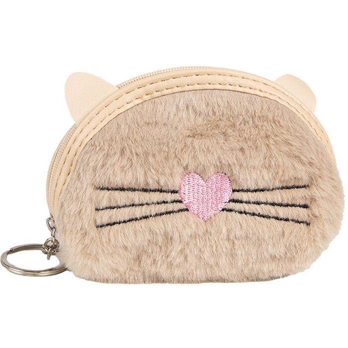 Juleeze JZWA0214 Porte-monnaie motif chat beige 12x2x9 cm