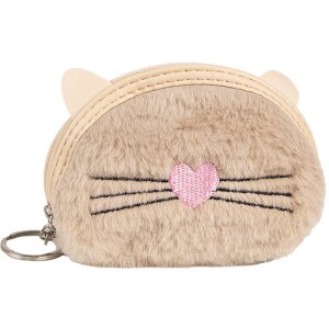 Juleeze JZWA0214 Porte-monnaie motif chat beige 12x2x9 cm