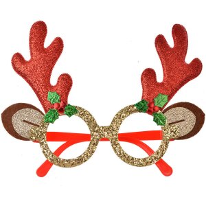 Clayre & Eef 65676 Lunettes avec bois de cerf rouge...
