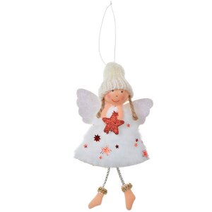 Clayre & Eef 65680W Décoration Ange suspendu...