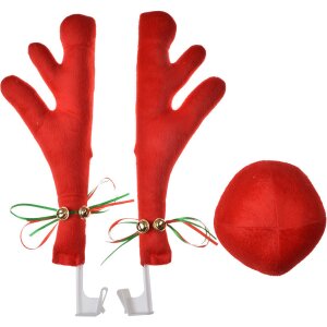 Clayre & Eef 65684 Décoration Bois de cerf et nez pour voiture 25x6x41 cm