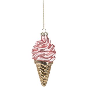 Clayre & Eef 6GL4604 Boule de Noël Ø 7x14 cm