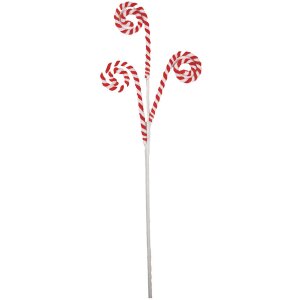 Clayre & Eef 65849 Décoration de Noël canne à sucre rouge blanc 17x1x66 cm