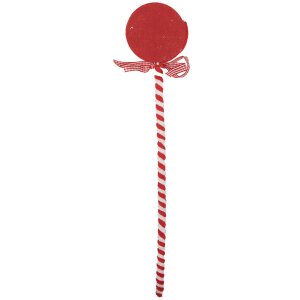 Clayre & Eef 65851 Décoration de Noël Lollipop rouge blanc 9x1x41 cm Plastique